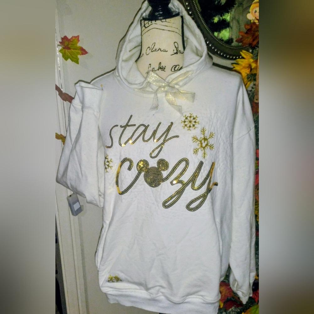 Disney Collectibles Sweatshirt Hoodie Cozy Lg NNT